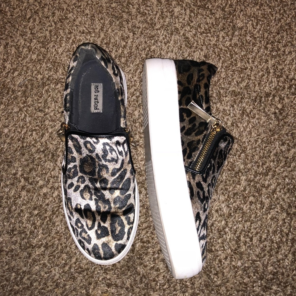 cheetah slip on shoes